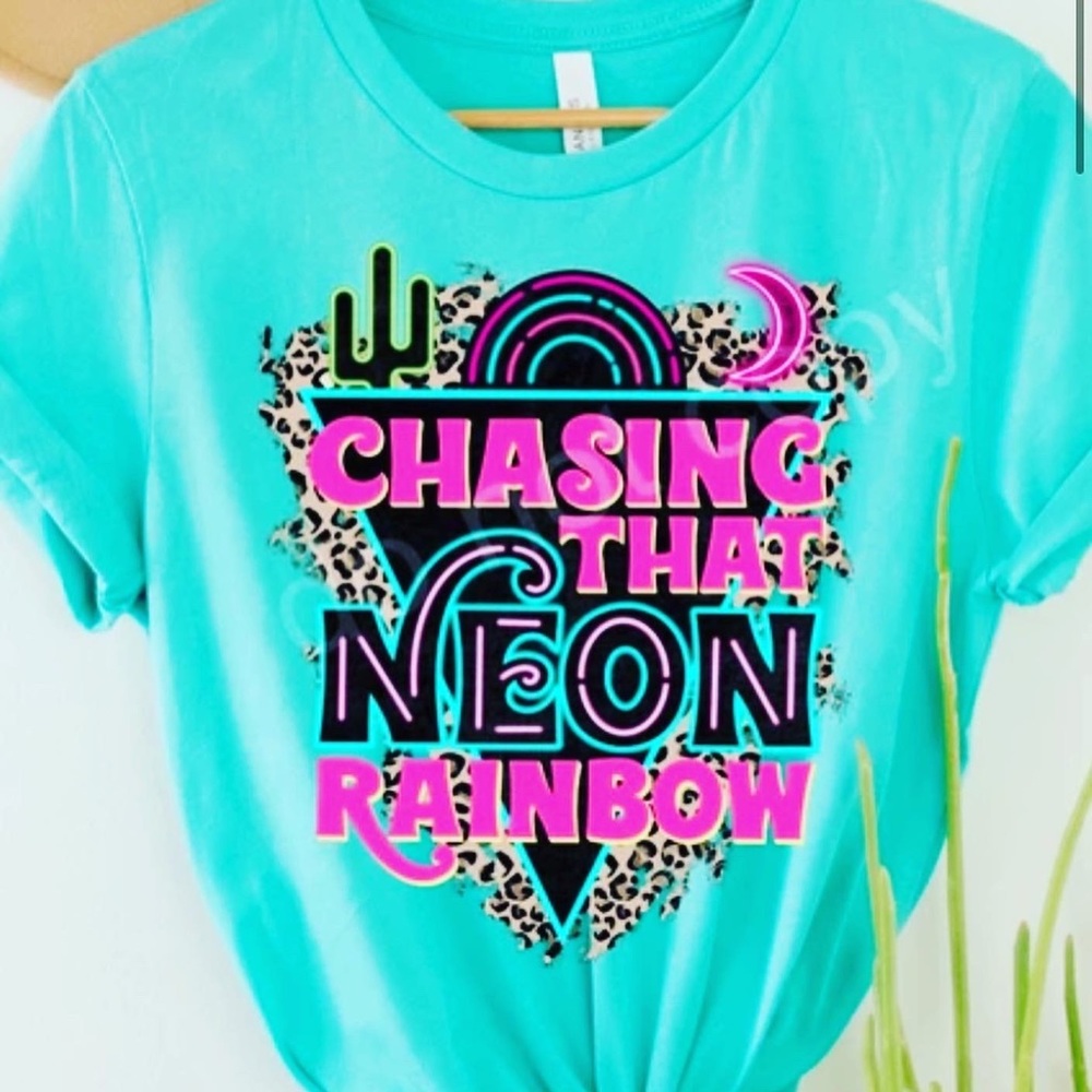 Neon Rainbow graphic tee